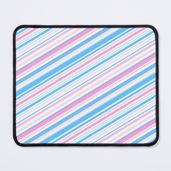 Item preview, Pink White and Baby Blue Diagonal Stripes Pattern designed and sold by humnoo.