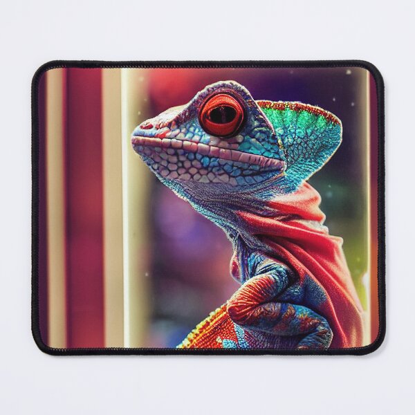 Item preview, A strange colorful chameleon in the windowsill designed and sold by RK - Shop.