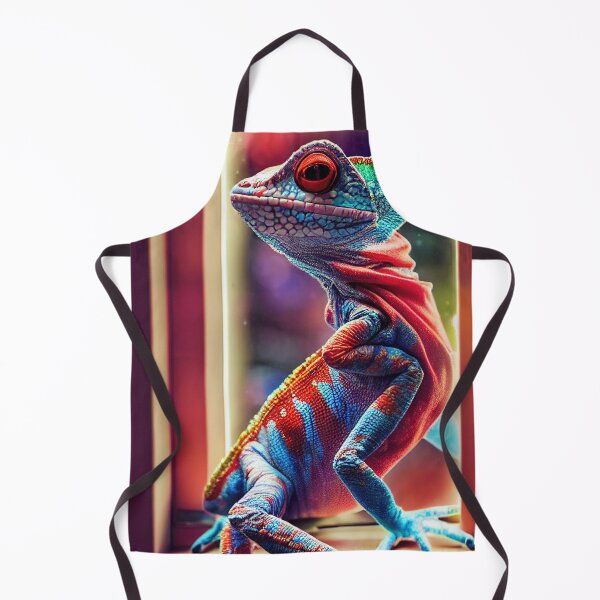 Item preview, A strange colorful chameleon in the windowsill designed and sold by RK - Shop.