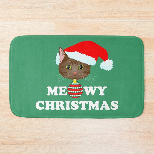 Item preview, Meowy Christmas 2: Brown Tabby (White) designed and sold by Zia Frazier.