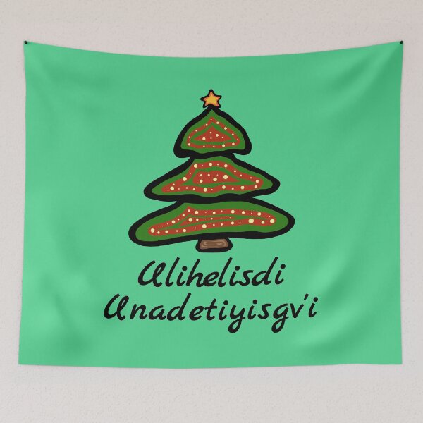 Item preview, Ulihelisdi Unadetiyisgv'i - Merry Christmas Cherokee Nation Holiday designed and sold by MagicBoutique.