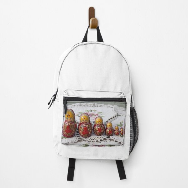 Item preview, wooden nesting dolls on an embroidered napkin designed and sold by YuYuKoroleva.
