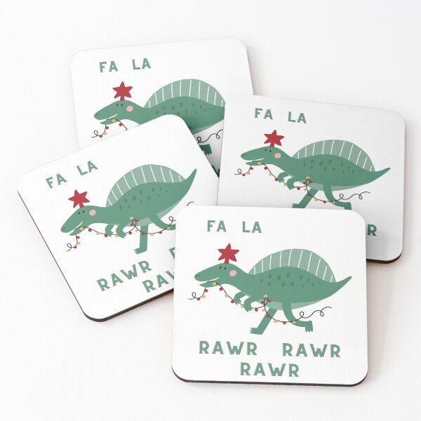 Item preview, Funny Christmas Dinosaur Fa La Rawr Rawr Rawr  designed and sold by MollyJaneArt.