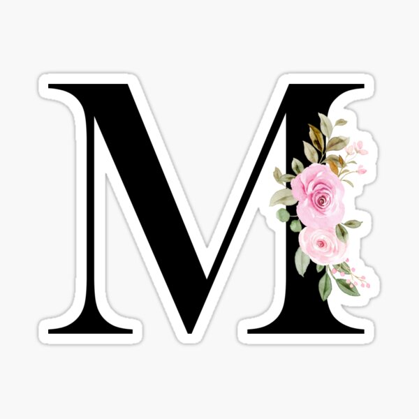 Flores Letter M Sticker