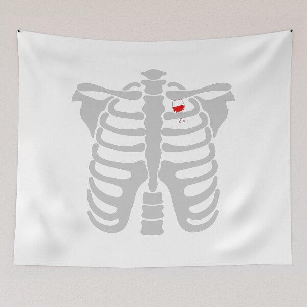 Item preview, Wine drinking In Heart Skeletons Halloween drinker  designed and sold by miracletee.