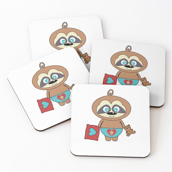 Item preview, Cute Baby Sloth with his Teddy Bear designed and sold by GarnersDesigns.
