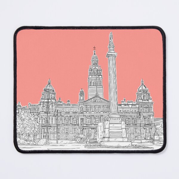 Item preview, George Square, Glasgow (Scotland) - coral pink version designed and sold by Adam Regester.
