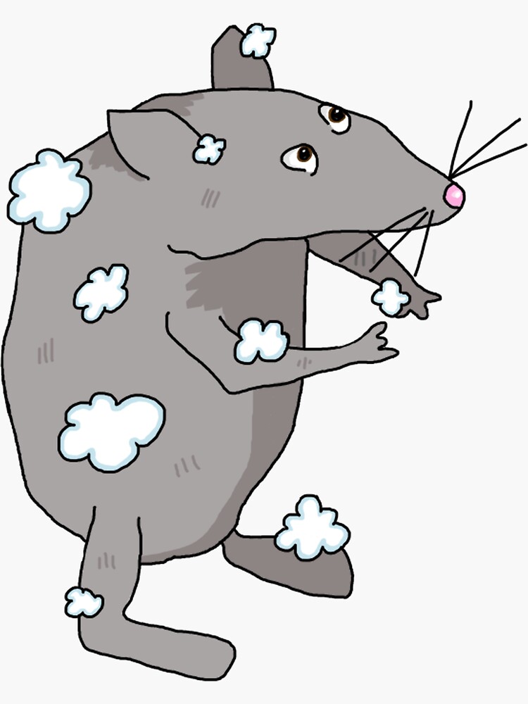 "Shower rat meme" Sticker for Sale by novawaves Redbubble
