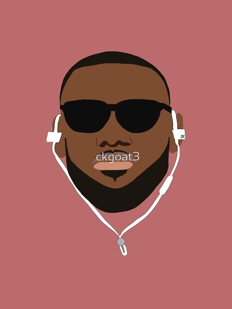"2017 Lebron James Sunglasses/Earbuds Cavs TShirt" iPhone Case for