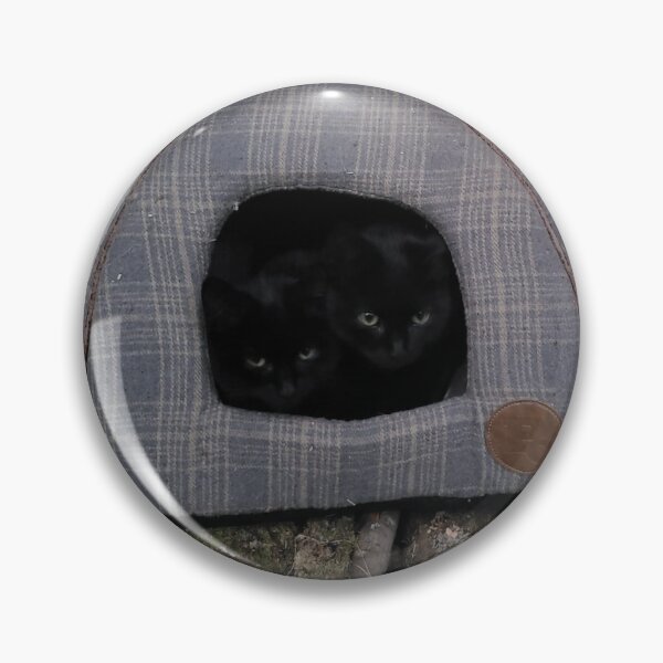 Item preview, Black cats sit on top of logs designed and sold by Aoibhinn-B123.