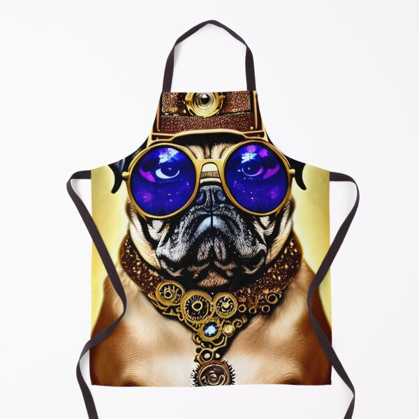 Item preview, Cool DJ pug with Blue sunglasses - Cute - Steampunk artwork designed and sold by The-Meraki-Man.
