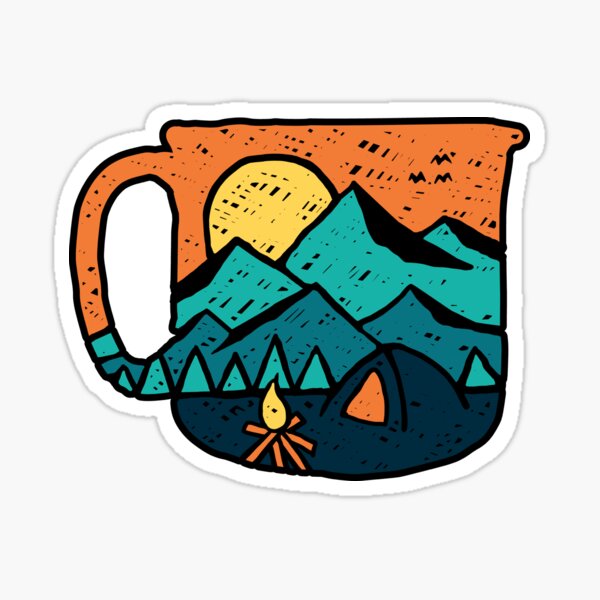 Coffee and go adventure Sticker