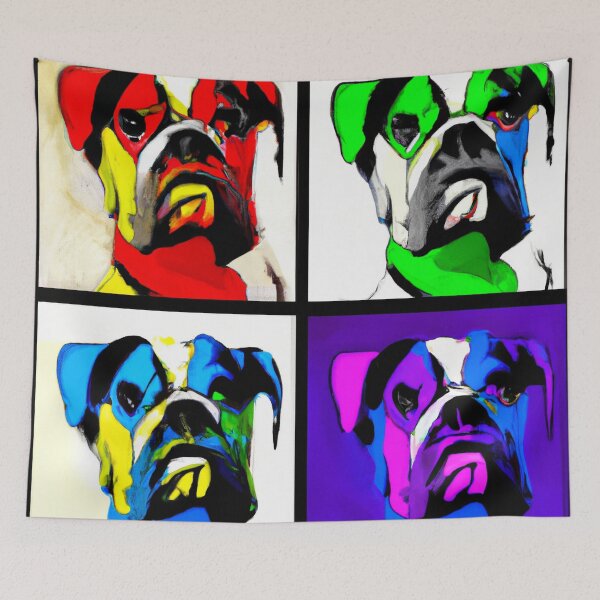 Item preview, 4 Boxer Dog Pop Art designed and sold by DiatomDesigns.