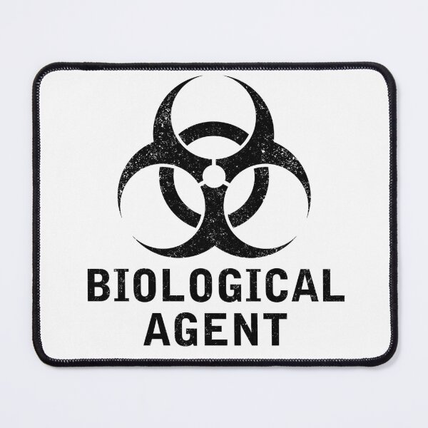 Item preview, BIOLOGICAL AGENT word with Biohazard symbol designed and sold by Dreamakerstudio.