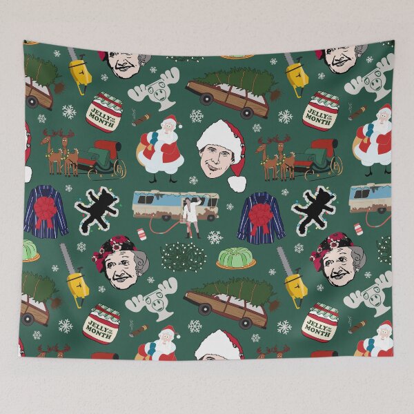 Item preview, Retro Vintage Family Holiday Green Christmas Vacation designed and sold by happyholidayfan.