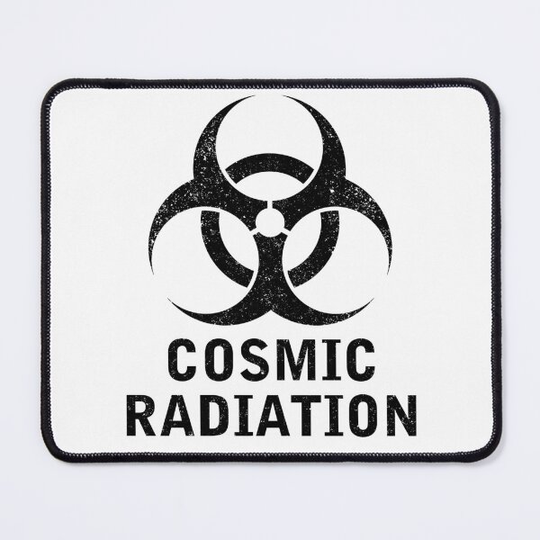 Item preview, COSMIC RADIATION WARFARE word with Biohazard symbol designed and sold by Dreamakerstudio.