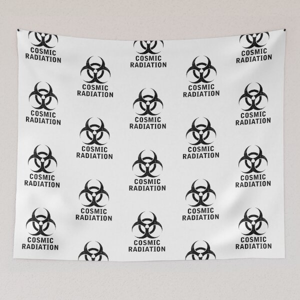 Item preview, COSMIC RADIATION WARFARE word with Biohazard symbol designed and sold by Dreamakerstudio.