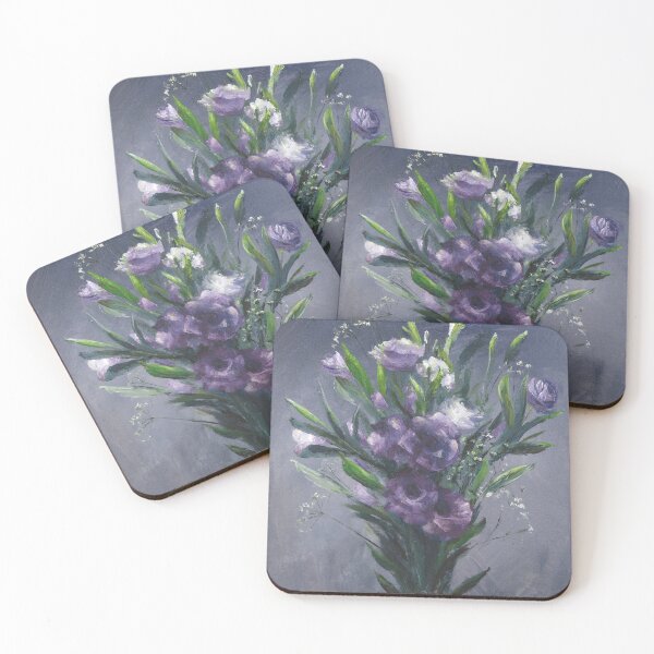 Item preview, Bouquet with purple lisianthuses designed and sold by GoldsteinART.