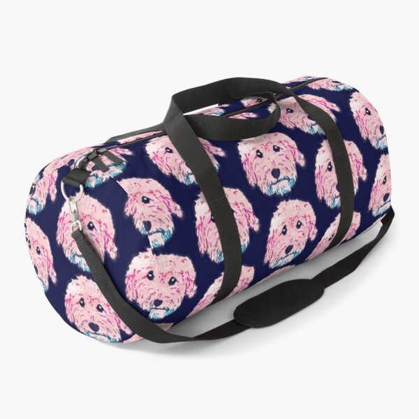 Goldendoodle! Labradoodle! Adorable doodle teddy bear dog - in pink and multi colors Duffle Bag