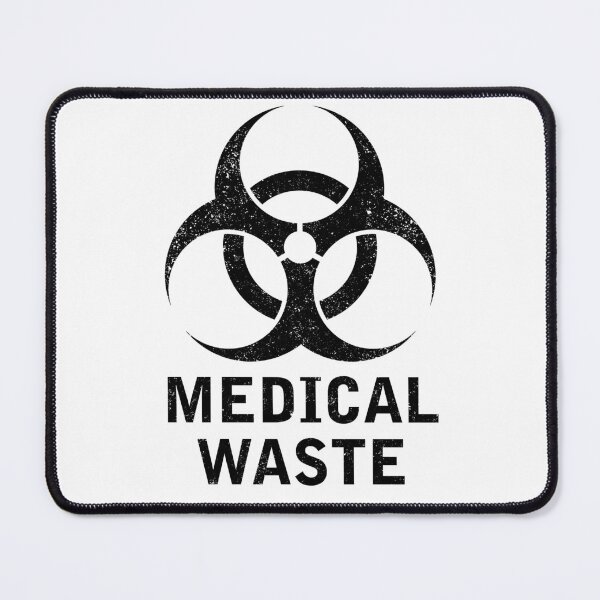 Item preview, MEDICAL WASTE word with Biohazard symbol designed and sold by Dreamakerstudio.