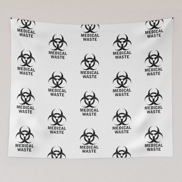 Item preview, MEDICAL WASTE word with Biohazard symbol designed and sold by Dreamakerstudio.