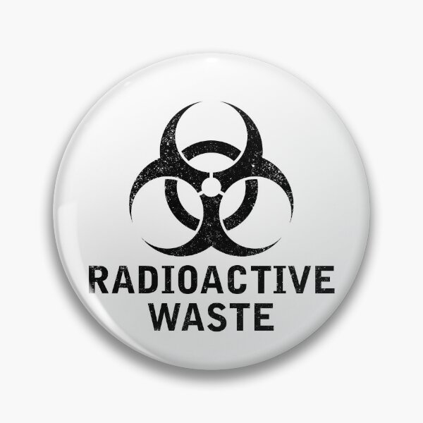 Item preview, RADIOACTIVE WASTE word with Biohazard symbol designed and sold by Dreamakerstudio.