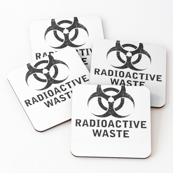 Item preview, RADIOACTIVE WASTE word with Biohazard symbol designed and sold by Dreamakerstudio.