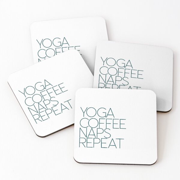 Item preview, Yoga Coffee Naps Repeat designed and sold by FunCarStickers.
