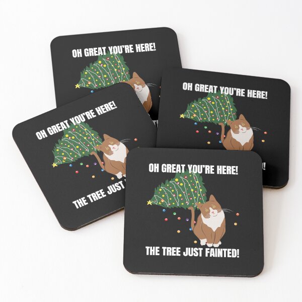 Item preview, Christmas Cat meme the tree fainted designed and sold by JoeyGrace.