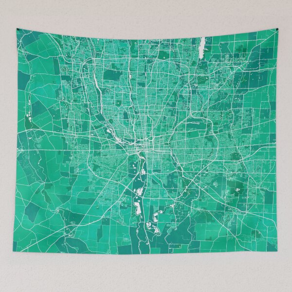 Artikelvorschau, Columbus Stadtplan von Ohio, USA - Aquarell entworfen und verkauft von deMAP.