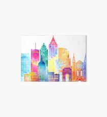 Atlanta landmarks watercolor poster Art Board