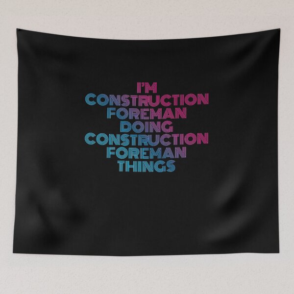 Item preview, I'm Construction Foreman Doing Construction Foreman Things Retro Neon designed and sold by SVPOD.