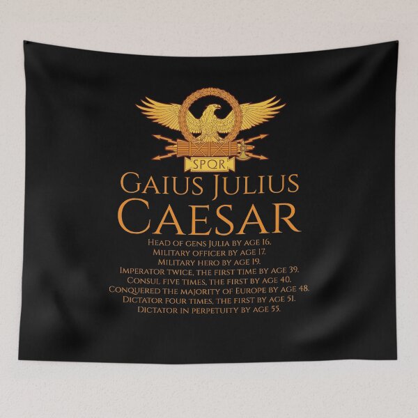 Item preview, Gaius Julius Caesar Accomplishments - Ancient Rome - SPQR Legionary Eagle designed and sold by Styrman.