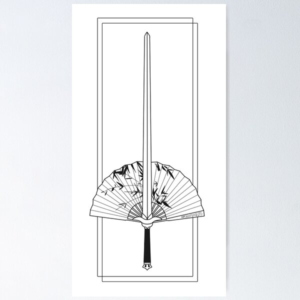 Item preview, SQQ fan + sword designed and sold by xnemone.