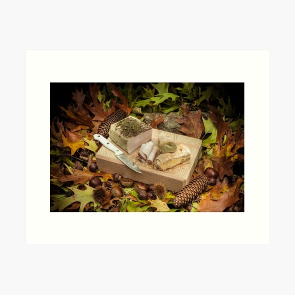 Item preview, Autumnal still life composition with lard and bread designed and sold by enolabrain.