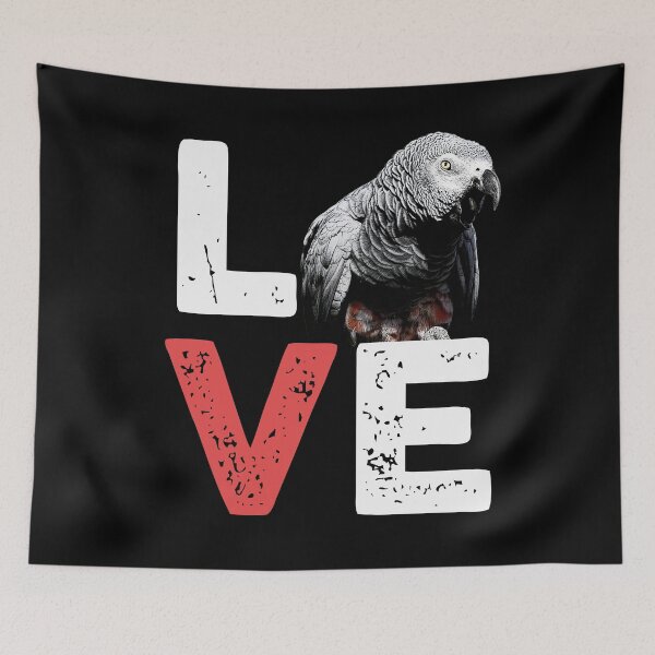 Item preview, African Grey Parrot Love designed and sold by Alienphysique.