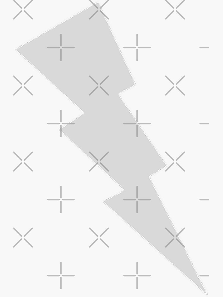 "Grey Lightning bolt " Sticker for Sale by allstars007 Redbubble