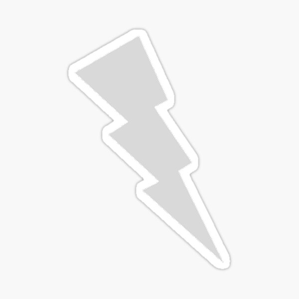 "Grey Lightning bolt " Sticker for Sale by allstars007 Redbubble