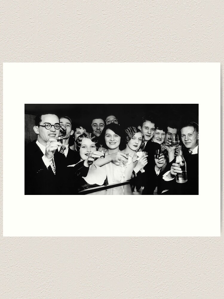 Vintage Photo - 1930's Prohibition Ends at Last Speakeasy, wall art, home  decor