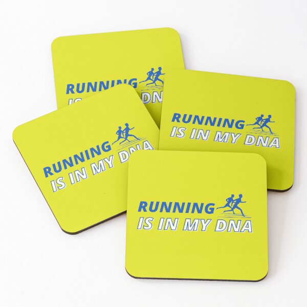 Aperçu de l'œuvre Blue Simple Running est dans mon ADN Sticker créée et vendue par TheCreativeFab.