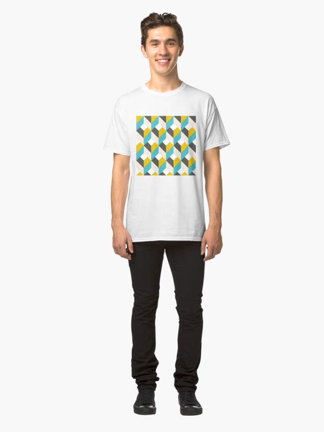 Alternate view of Geometric Pattern: Box: Bee Classic T-Shirt