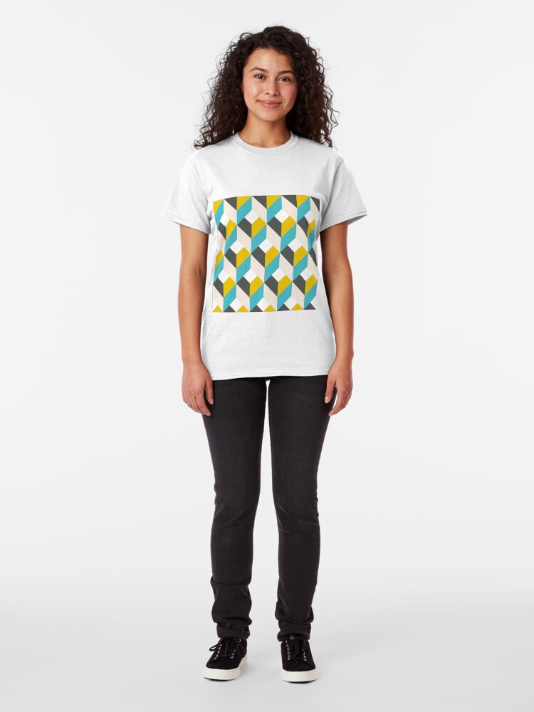 Alternate view of Geometric Pattern: Box: Bee Classic T-Shirt