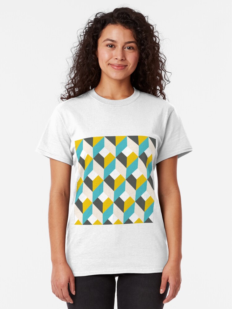 Alternate view of Geometric Pattern: Box: Bee Classic T-Shirt