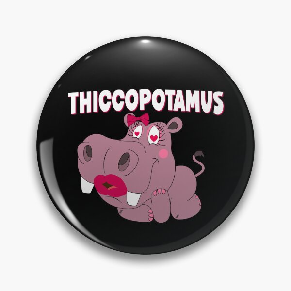 Artikelvorschau, Lustige rosa Thiccopotamus dicke Oberschenkel süßes kurviges Stolz-Flusspferd entworfen und verkauft von FlorenciaBliss.