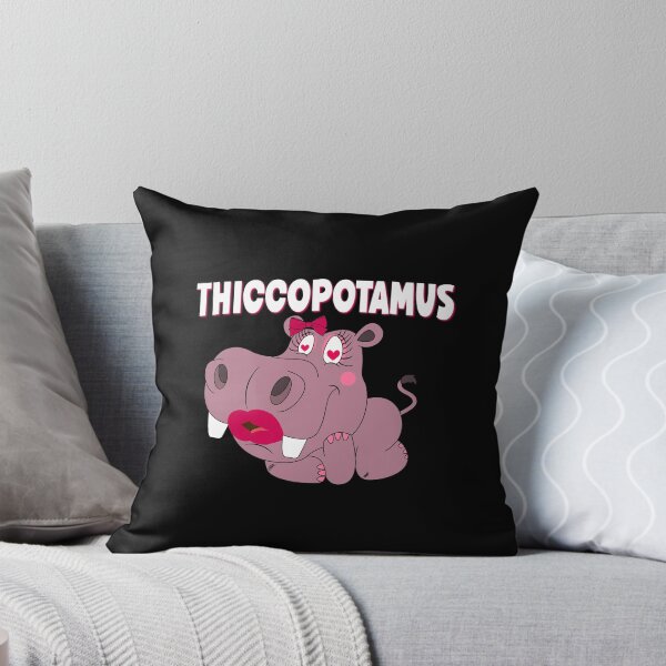 Item preview, Funny Pink Thiccopotamus Thick Thighs Cute Curvy Pride Hippo designed and sold by FlorenciaBliss.
