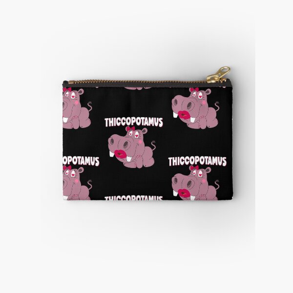 Item preview, Funny Pink Thiccopotamus Thick Thighs Cute Curvy Pride Hippo designed and sold by FlorenciaBliss.