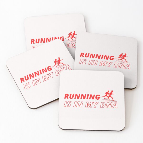 Aperçu de l'œuvre Red Simple Running est dans mon ADN Sticker créée et vendue par TheCreativeFab.