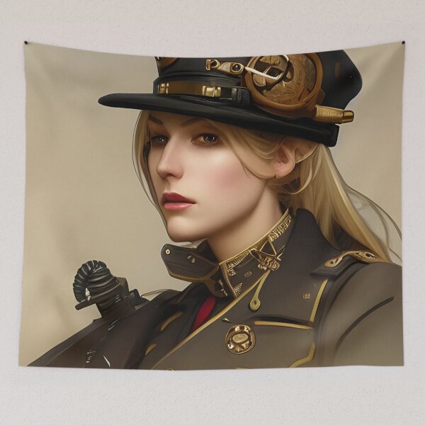 Item preview, Cute Steampunk Blonde in Military Uniform designed and sold by Eliteijr.