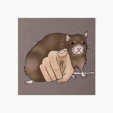 Pointing Rat Meme Art Board Print For Sale By Nova Waves Redbubble