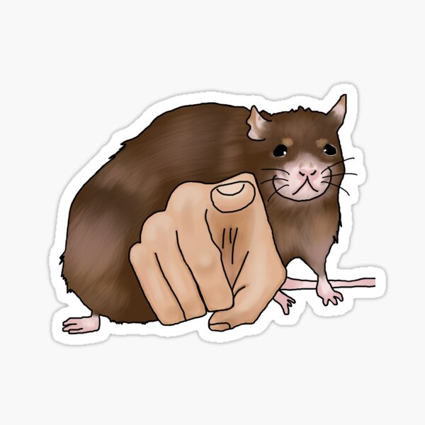 Pointing Rat Meme Sticker For Sale By Nova Waves Redbubble